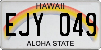 HI license plate EJY049