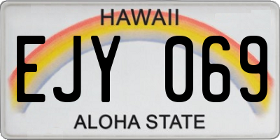 HI license plate EJY069