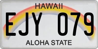 HI license plate EJY079