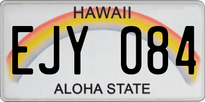 HI license plate EJY084