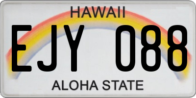 HI license plate EJY088