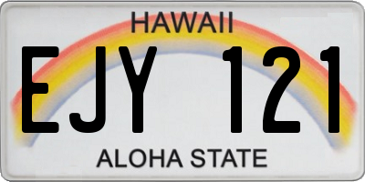 HI license plate EJY121