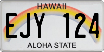 HI license plate EJY124