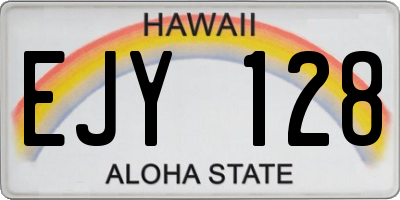 HI license plate EJY128