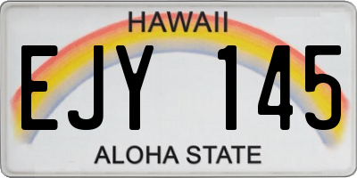 HI license plate EJY145