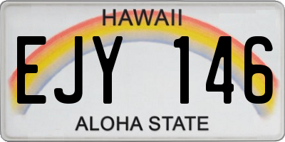HI license plate EJY146