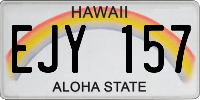 HI license plate EJY157