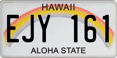 HI license plate EJY161