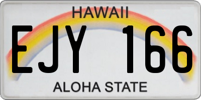 HI license plate EJY166