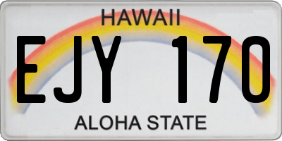 HI license plate EJY170