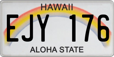HI license plate EJY176