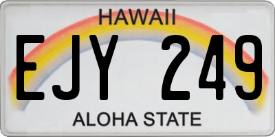 HI license plate EJY249