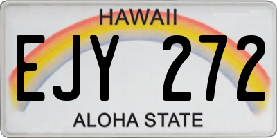 HI license plate EJY272