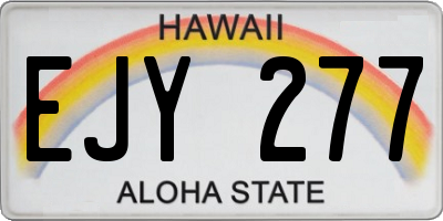 HI license plate EJY277