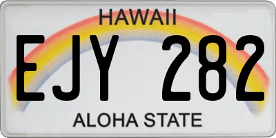 HI license plate EJY282