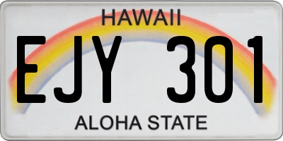HI license plate EJY301
