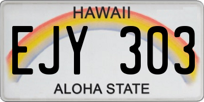 HI license plate EJY303