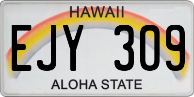 HI license plate EJY309