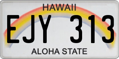 HI license plate EJY313