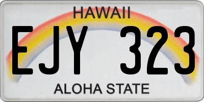 HI license plate EJY323
