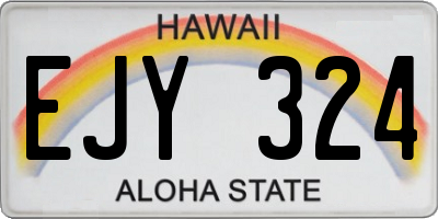 HI license plate EJY324