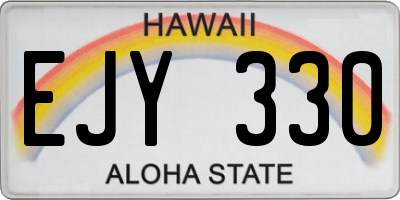 HI license plate EJY330