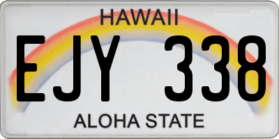 HI license plate EJY338