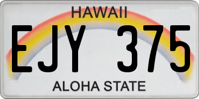 HI license plate EJY375