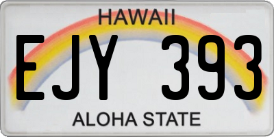 HI license plate EJY393