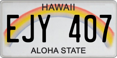 HI license plate EJY407