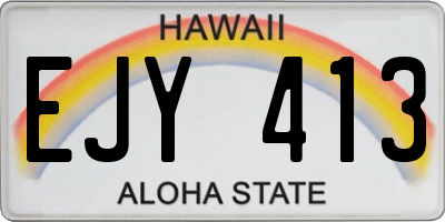 HI license plate EJY413