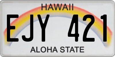 HI license plate EJY421