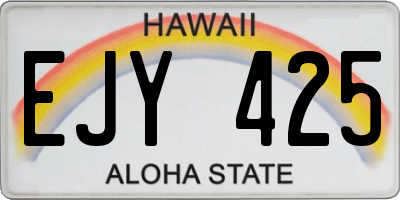 HI license plate EJY425