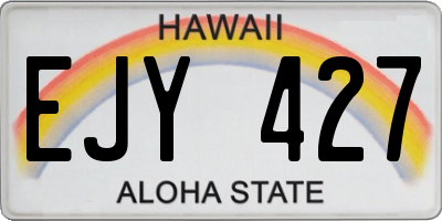 HI license plate EJY427