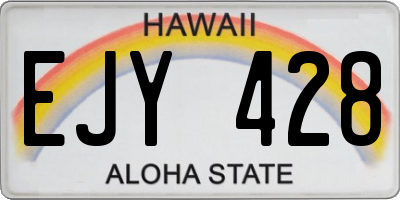 HI license plate EJY428