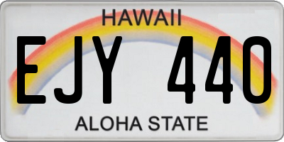 HI license plate EJY440