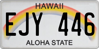 HI license plate EJY446