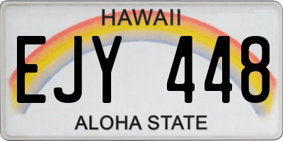 HI license plate EJY448
