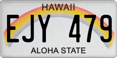 HI license plate EJY479
