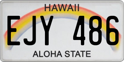 HI license plate EJY486