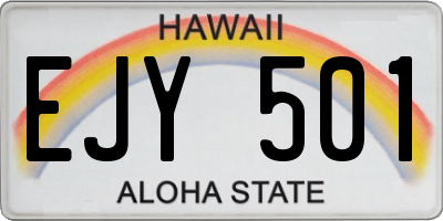 HI license plate EJY501