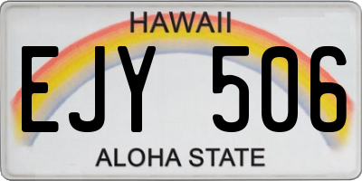 HI license plate EJY506