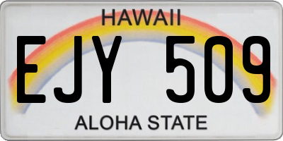 HI license plate EJY509