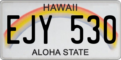 HI license plate EJY530