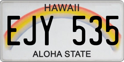 HI license plate EJY535