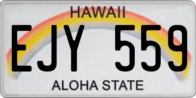 HI license plate EJY559