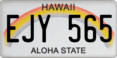 HI license plate EJY565