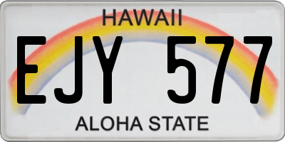 HI license plate EJY577