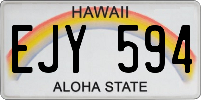 HI license plate EJY594