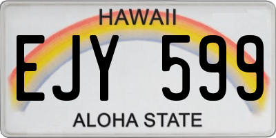 HI license plate EJY599